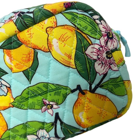 Vera Bradley Quilted Lemon Grove Triple Compartment Shoulder Bag - Picture 9 of 11